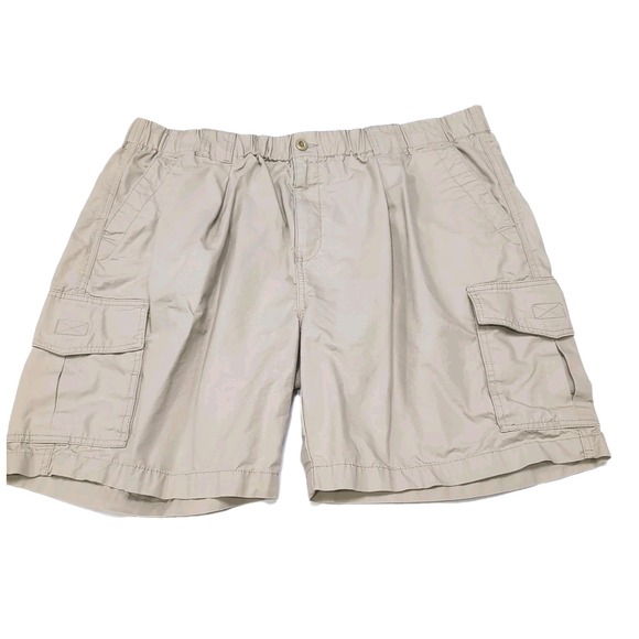 Tommy Bahama Other - Tommy Bahama Survivor Cargo Shorts Mens Size XXL 2XL Beige‎ Cotton Elastic Waist
